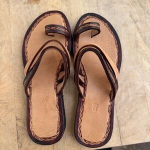Handmade Brown Leather Sandals